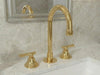 Unlacquered Brass Widespread Bathroom Taps 3-Hole