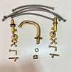 Brass Taps Bathroom 3-Hole Widespread