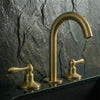 Unlacquered Solid Brass Taps Widespread For Bathroom