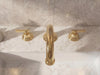 Brass Taps Bathroom 3-Hole Widespread