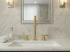 Unlacquered Brass Widespread Bathroom Taps 3-Hole