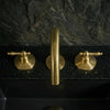 Unlacquered Solid Brass Taps Widespread For Bathroom