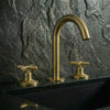 Unlacquered Solid Brass Taps Widespread For Bathroom