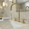 Unlacquered Brass Widespread Bathroom Taps 3-Hole