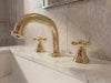 Brass Taps Bathroom 3-Hole Widespread