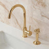 Brass Taps Single-Handle Deck-Mount For Kitchen