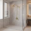 Unlacquered Solid Brass Rain Shower System Bath