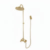 Unlacquered Solid Brass Shower System Set