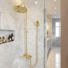 Unlacquered Solid Brass Shower System Set
