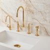 Victorian Bridge Sink Brass Tap with 360° Swivel
